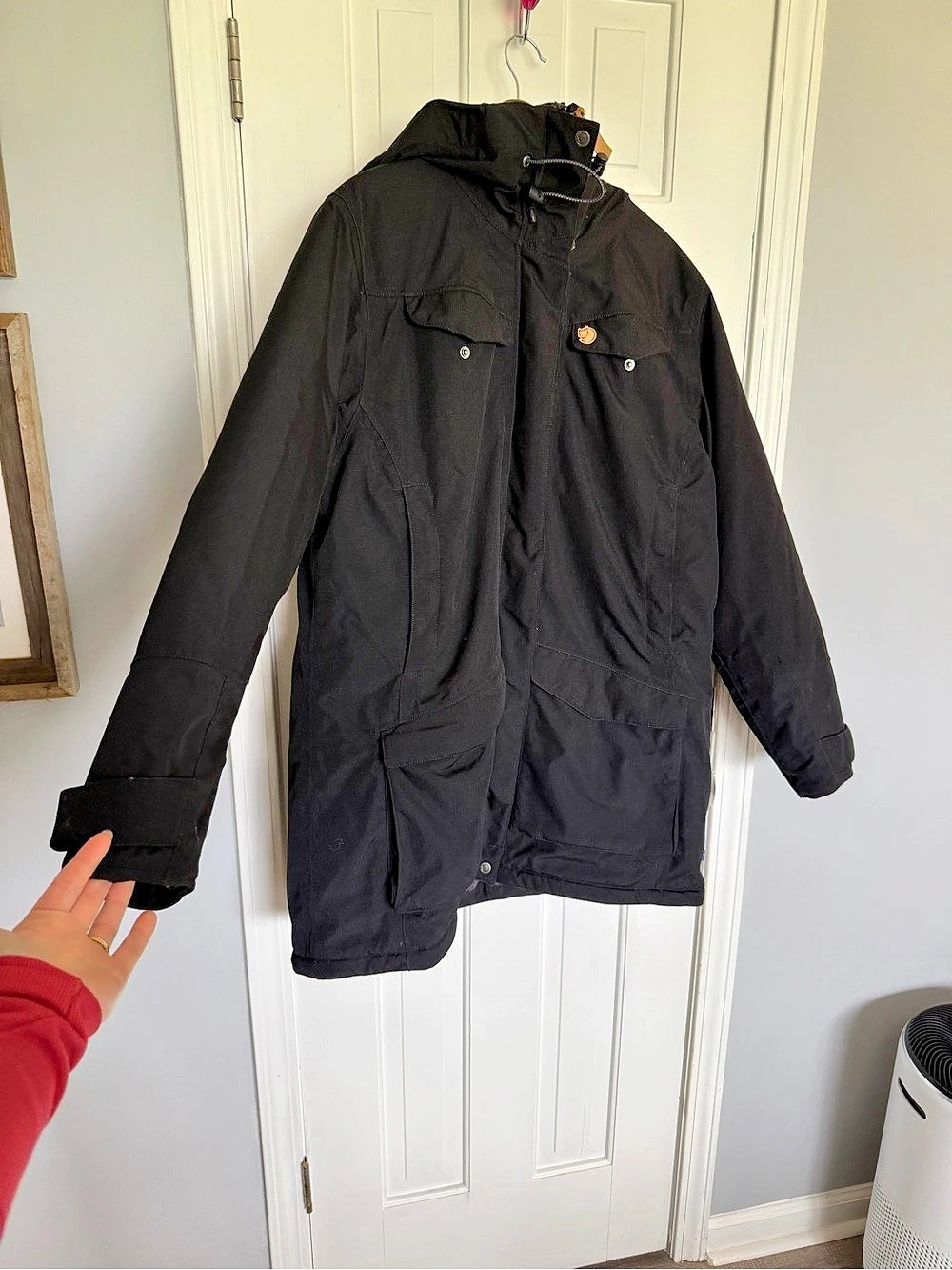 Fjällräven Nuuk Parka W Black Women's Parka Size XL Like New